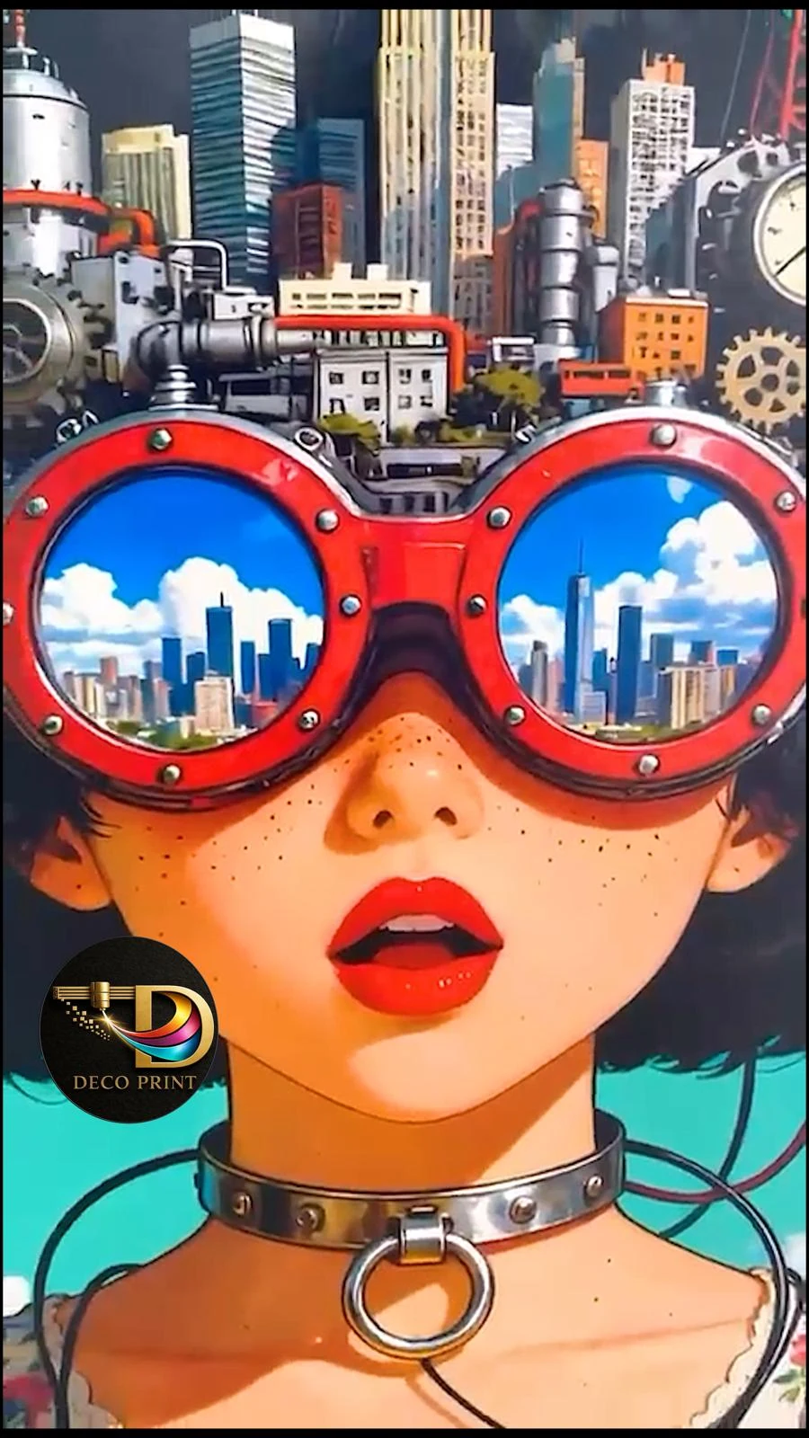 Anime-style character artwork printed directly on drywall — bedroom, Los Angeles